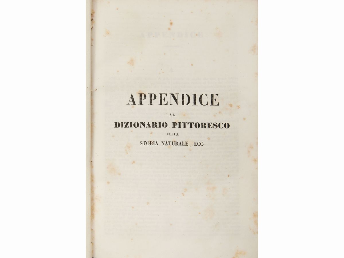 Ercole Marenesi - Dizionario Pittoresco della Storia Naturale e delle Manifatture