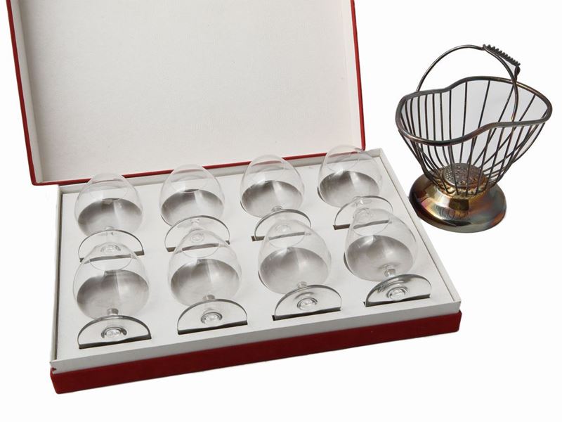 Serie di Otto Bicchieri da Cognac in Cristallo Baccarat