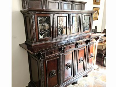 Credenza con Alzata in Noce