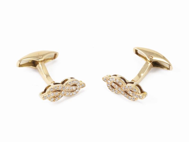 Gemelli in Oro Giallo con Diamanti