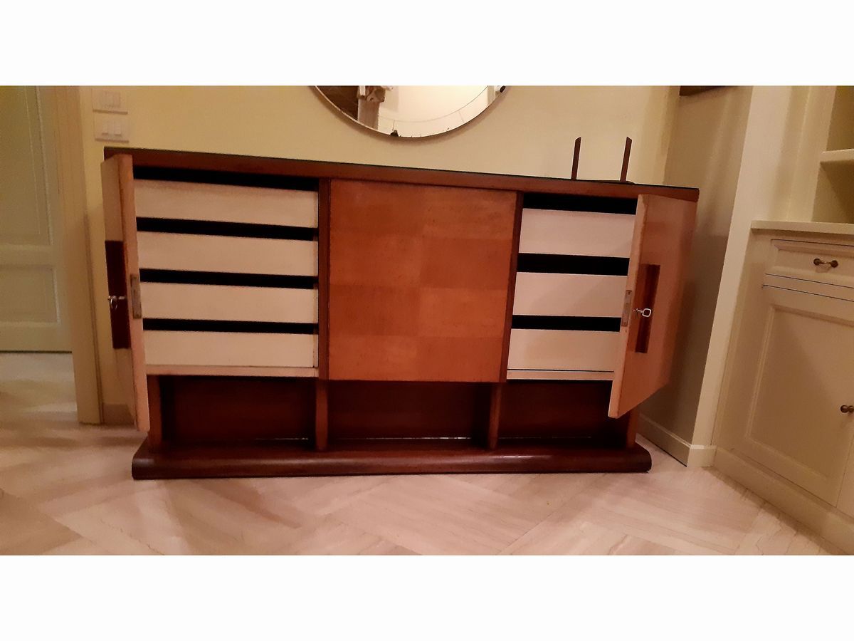 Credenza Impiallacciata in Satinwood ed Altre Essenze