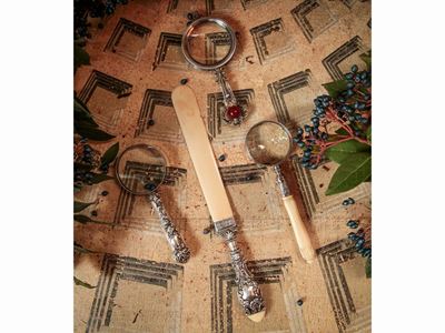 Lotto di Accessori da Scrivania in Argento