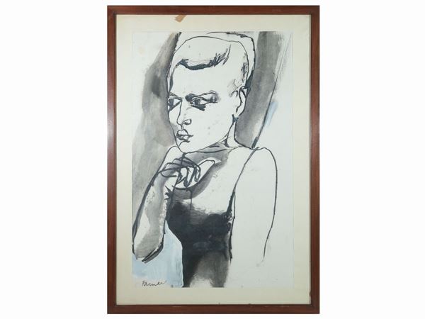 Fernando Farulli : Female portrait  - Auction Modern and Contemporary Art - Maison Bibelot - Casa d'Aste Firenze - Milano