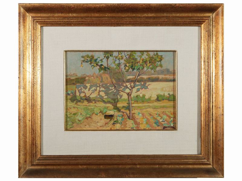 Gino Romiti - Paesaggio Campestre 1916