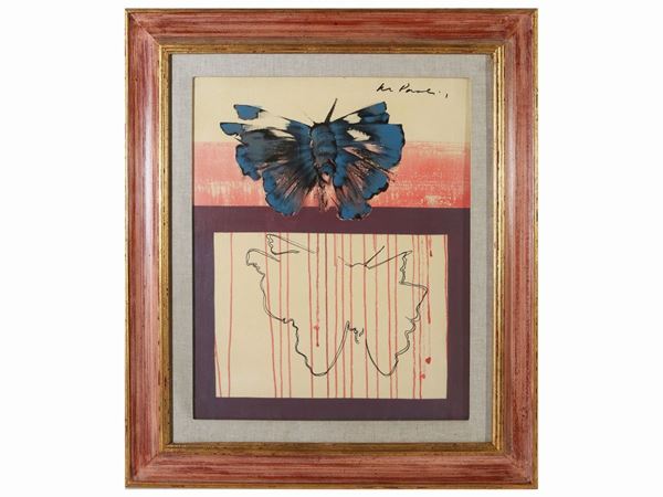 Pietro De Paolis : Composition with butterfly  - Auction Modern and Contemporary Art - Maison Bibelot - Casa d'Aste Firenze - Milano