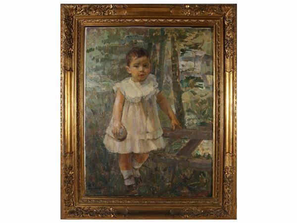Alessandro Milesi - Portrait of little girl