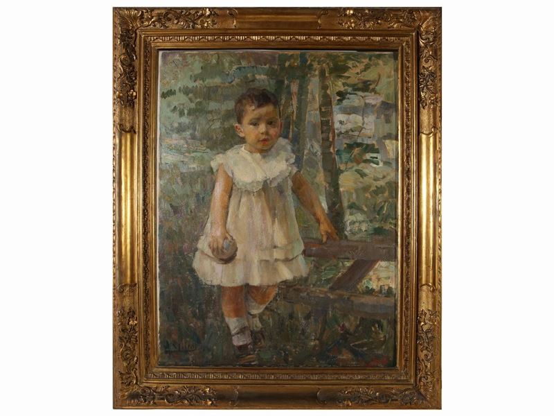 Alessandro Milesi - Ritratto di Bambina