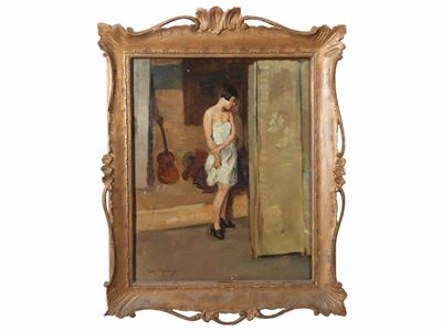 Interno con Figura Femminile