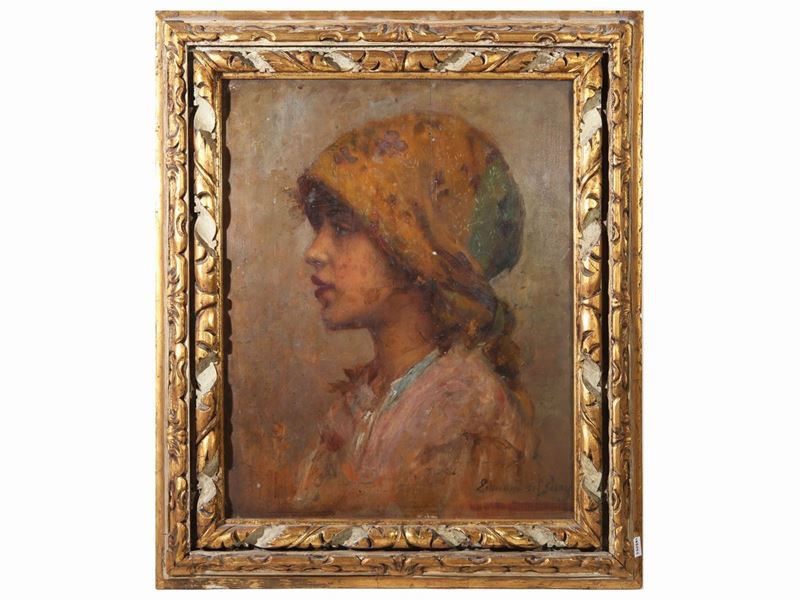 Edmond Jean De Pury Attribuito - Profilo di Fanciulla