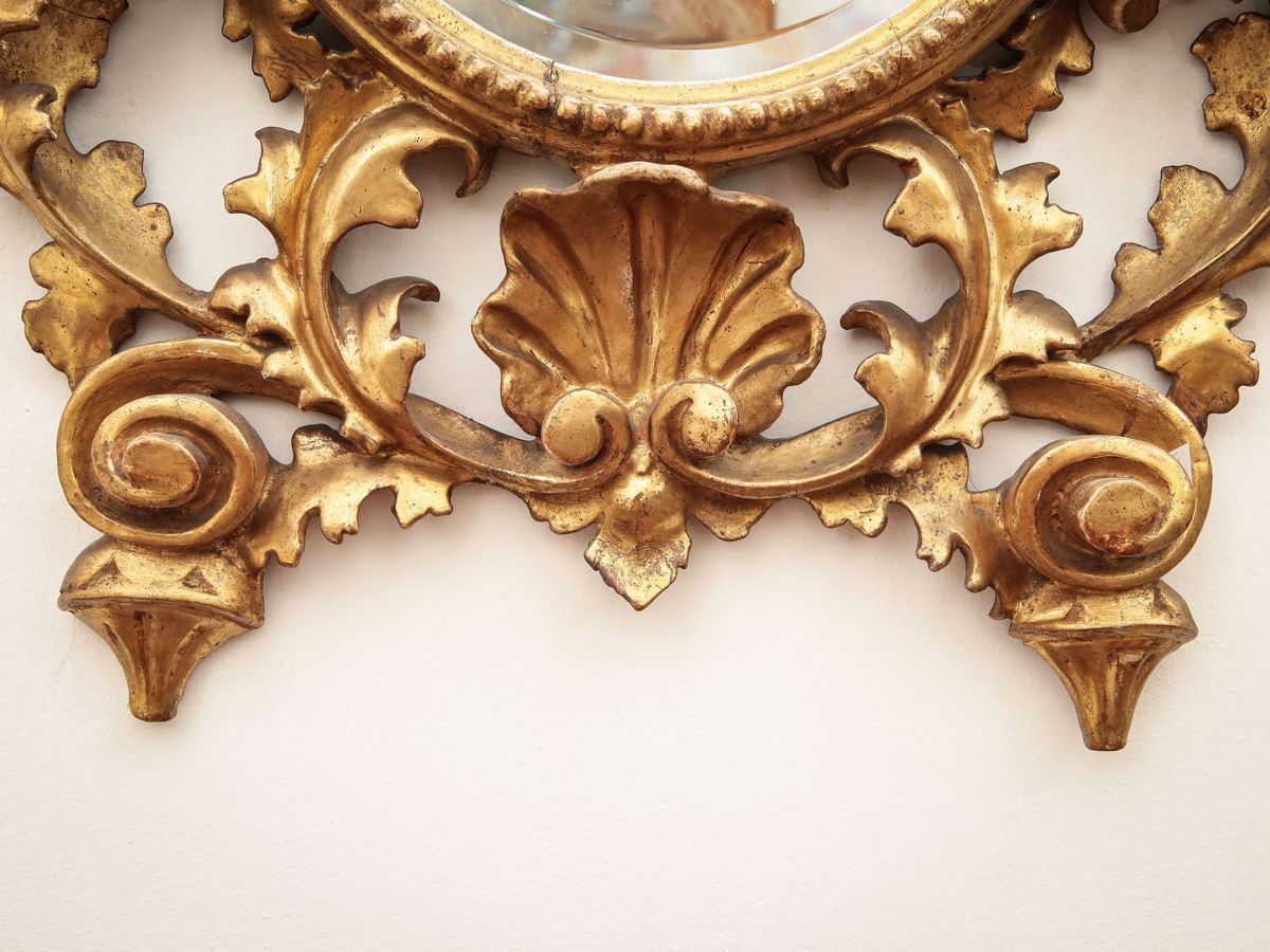Specchiera con Cornice in Legno Dorato