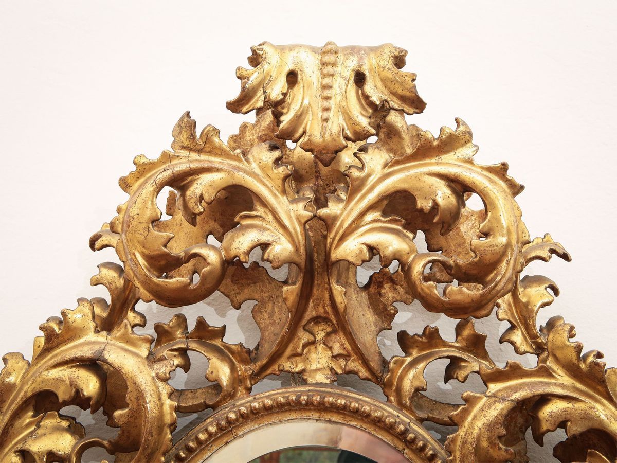 Specchiera con Cornice in Legno Dorato