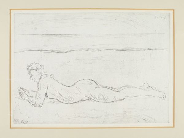 Ardengo Soffici - Nudo sulla spiaggia 1928