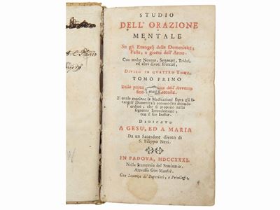 Studio Dell'orazione Mentale su gli Evangelj delle Domeniche, Feste e Giorni Dell'anno...