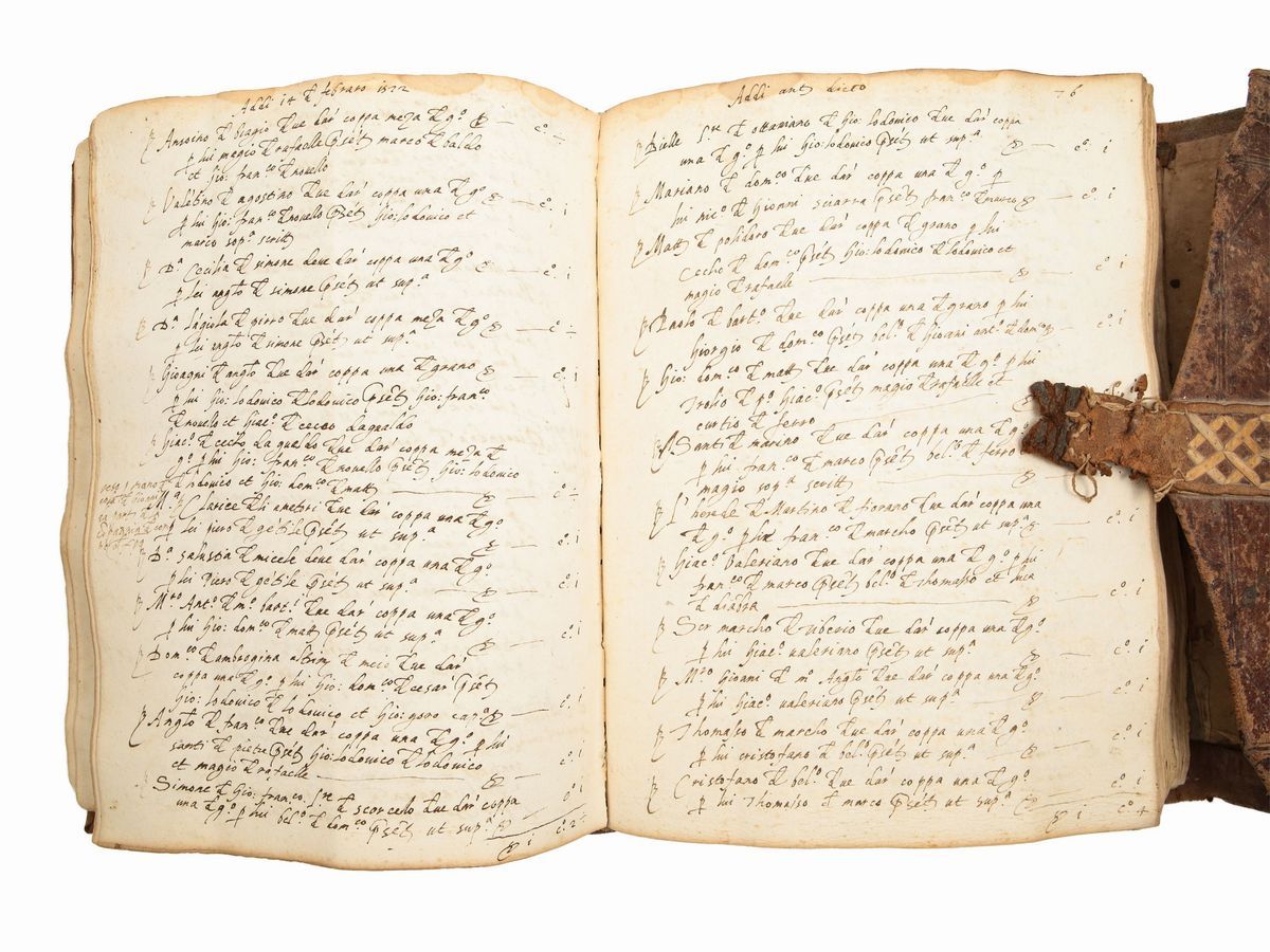 Libro in Cui Si Registrano Li Debitori del Grano Monte della Pietà di Castel del Piano