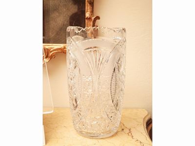 Grande Vaso da Fiori in Cristallo Molato