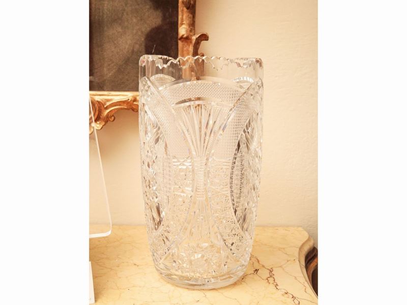 Grande Vaso da Fiori in Cristallo Molato