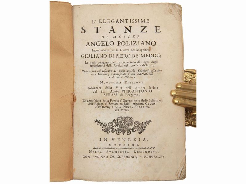 L'elegantissime Stanze di Messer Angelo Poliziano...