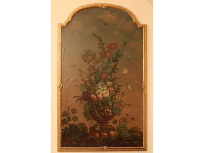 Trionfo di Fiori con Frutta e Farfalle
