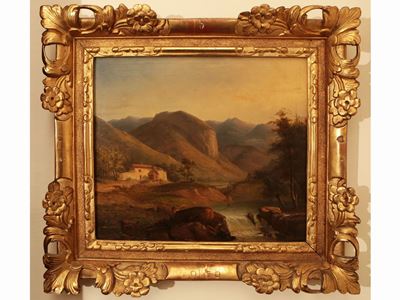 Paesaggio Fluviale con Personaggi
