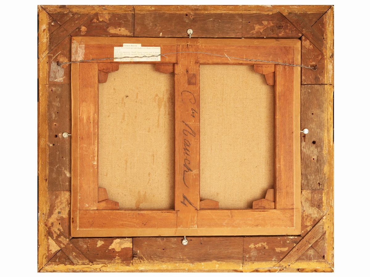 Charles Rauch - Paesaggio Fluviale con Personaggi