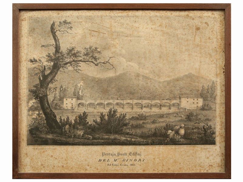 Pescaja, Ponte, Edifizi. del M.se Ginori. sul Fiume Cecina