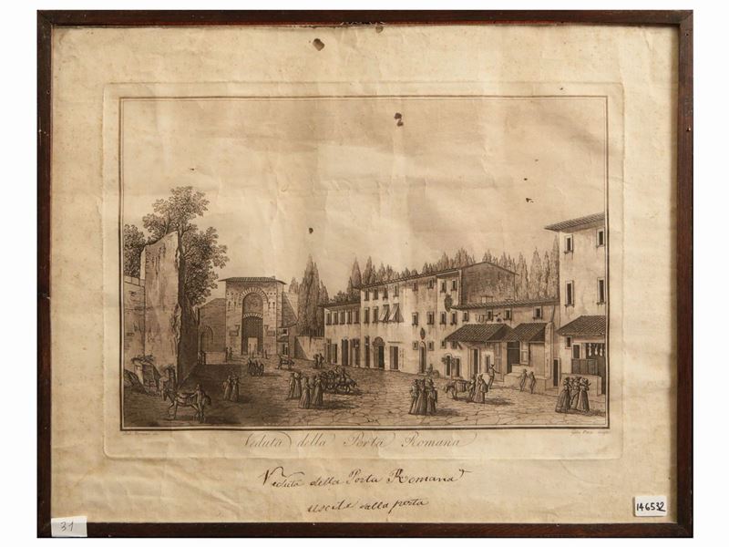 Giuseppe Pera - Veduta della Porta Romana