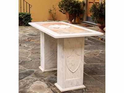 Paliotto in Marno Bianco e Rosso di Verona