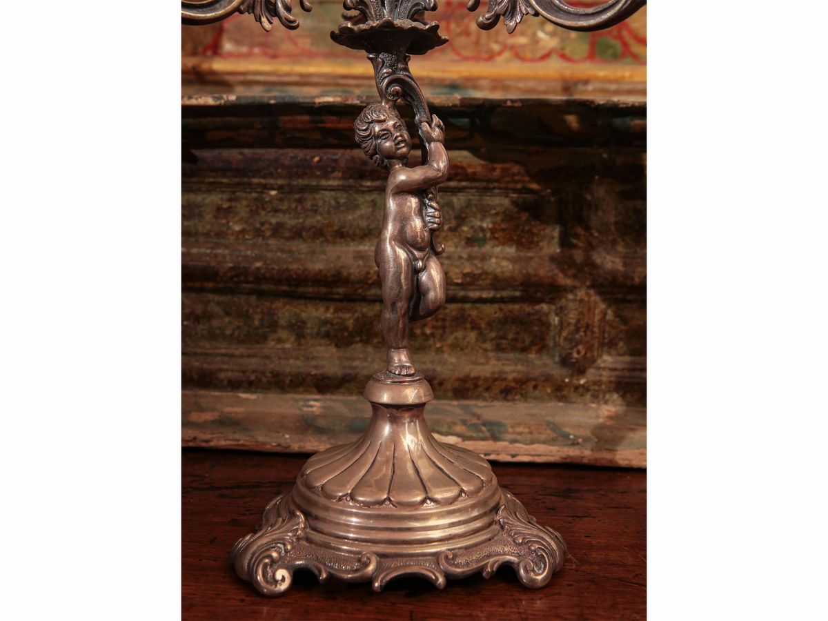 Coppia di Candelabri in Argento