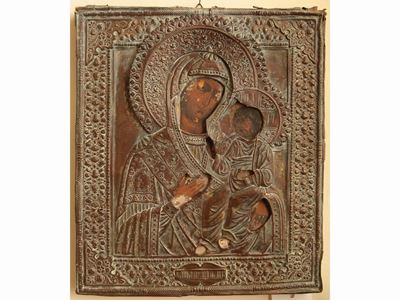 Icona Raffigurante Madonna con Bambino