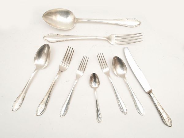 A Silver-plated Cutlery Set