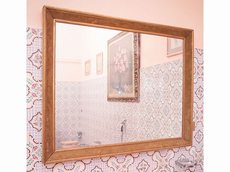 Specchiera con Cornice in Legno Dorato