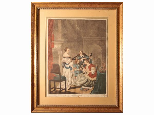 Carlo Lasinio : La famiglia Miris  - Auction Furniture and Paintings from the Gamberaia Castle in Florence - Maison Bibelot - Casa d'Aste Firenze - Milano