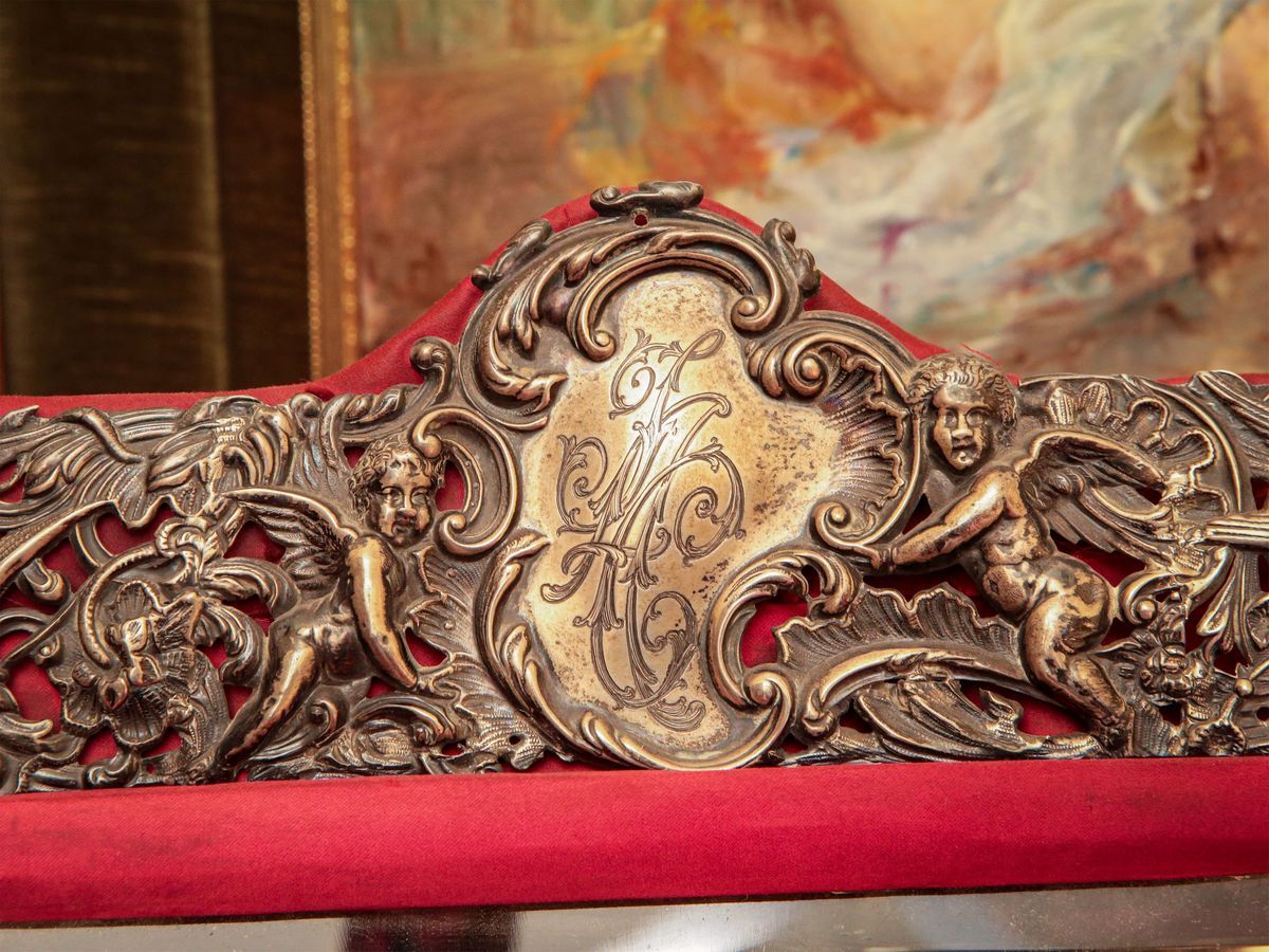 Specchiera da Toilette con Cornice in Argento