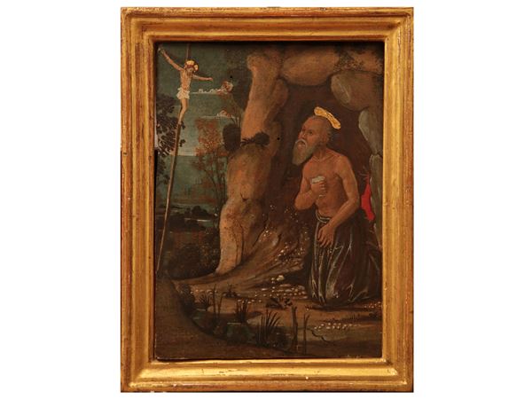 Bottega di Bernardo Stefano Rosselli - St. Jerome in the desert