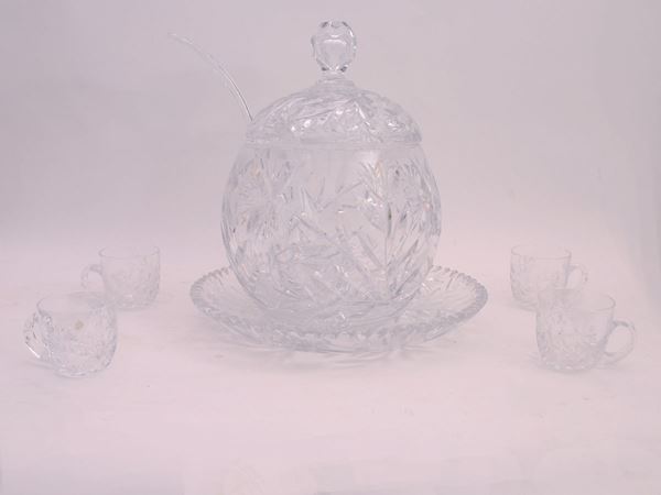 Cut crystal aperitif or sangria set  - Auction Furniture and Paintings from the Gamberaia Castle in Florence - Maison Bibelot - Casa d'Aste Firenze - Milano