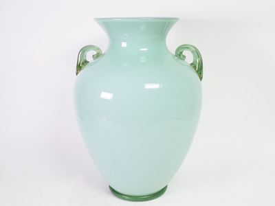 Grande Vaso in Vetro Incamiciato, Murano 1940 Circa
