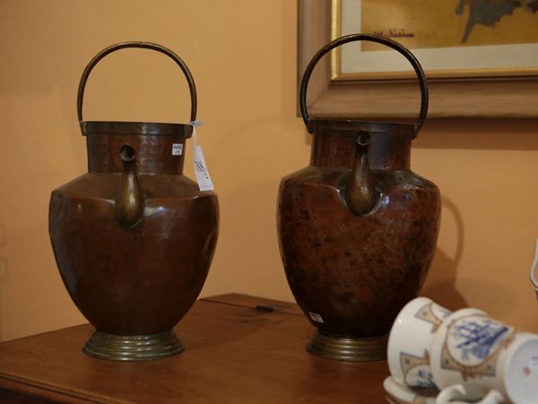 Pair of copper half-cups