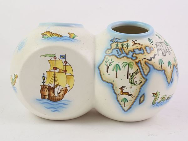 Vaso "Terra" in ceramica, Mario Sturani per Lenci
