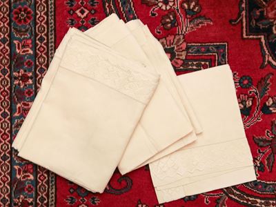 Completo in Lino Avorio per Letto Singolo