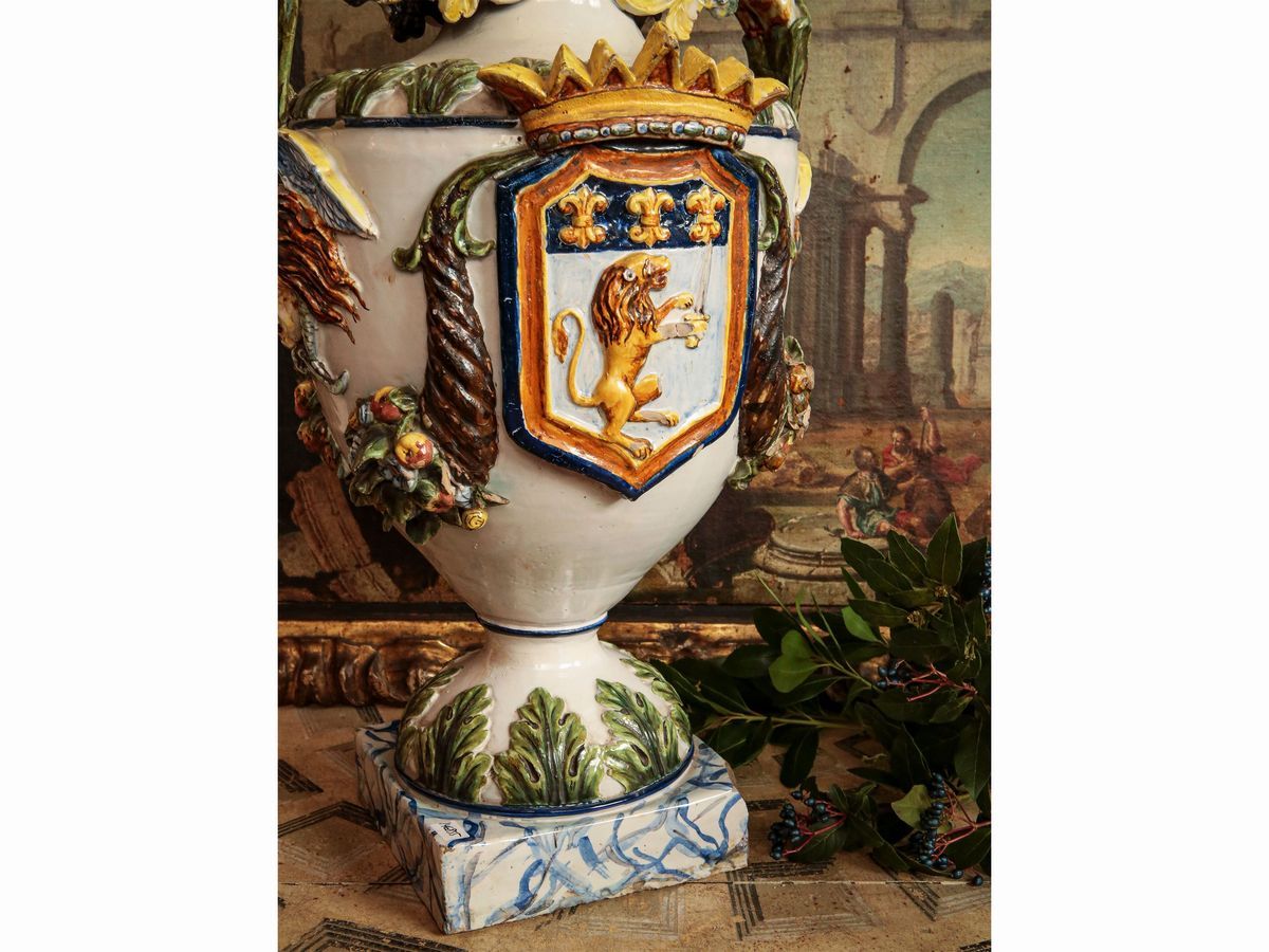 Grande Vaso Potiches in Terracotta Invetriata, Probabilmente Faenza