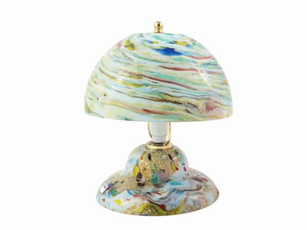 Lamp in multicolored blown glass