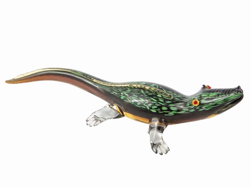 Coccodrillo in Vetro Spesso
