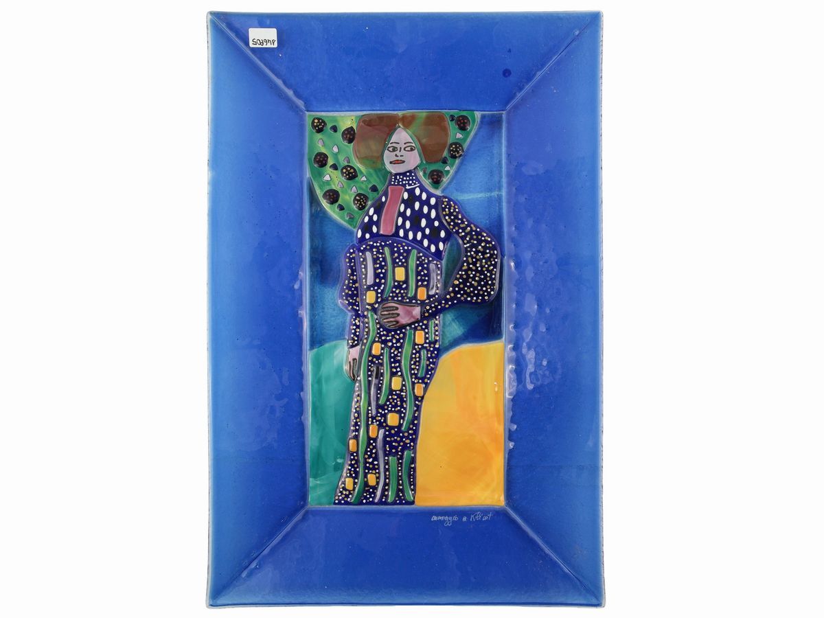 Vassoio Rettangolare in Vetro Blu
