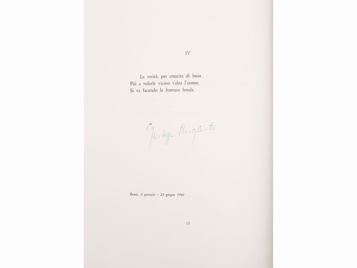 Giuseppe Ungaretti, Apocalissi e Sedici Traduzioni, con Due Opere Originali di Lucio Fontana