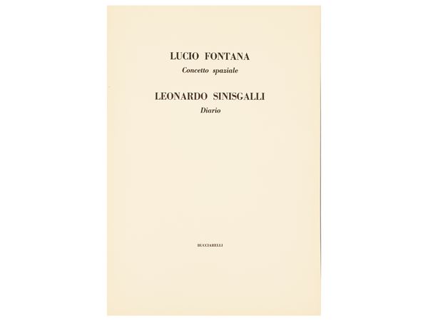 Lucio Fontana - Concetto spaziale - Leonardo Sinisgalli, Diario