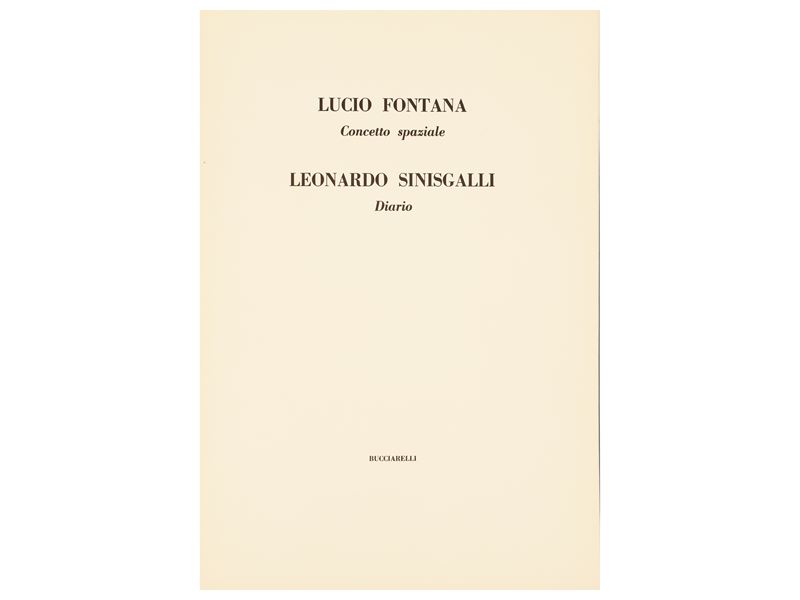 Lucio Fontana - Concetto Spaziale - Leonardo Sinisgalli, Diario