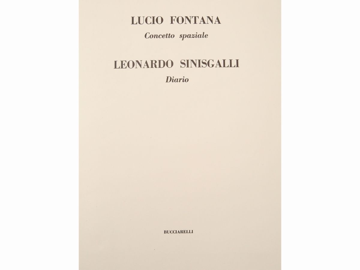 Lucio Fontana - Concetto Spaziale - Leonardo Sinisgalli, Diario