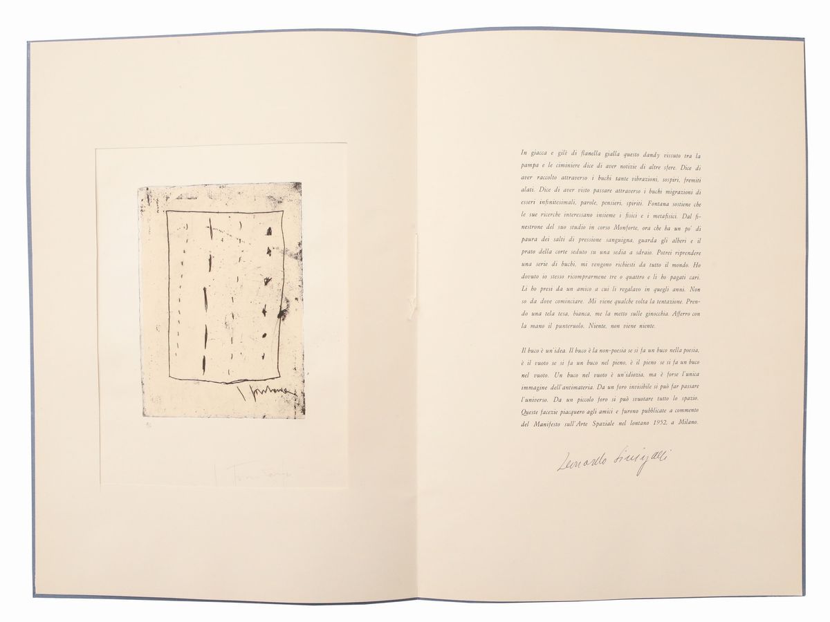 Lucio Fontana - Concetto Spaziale - Leonardo Sinisgalli, Diario