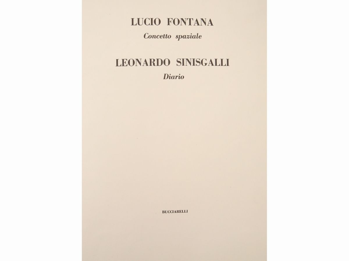 Lucio Fontana - Concetto Spaziale - Leonardo Sinisgalli, Diario