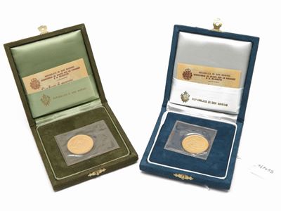 Due Monete da 5 Scudi in Oro